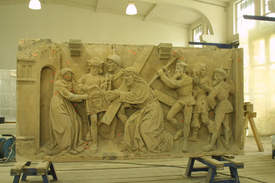 Station 5 des Bamberger Kreuzweges in der Werkstatt